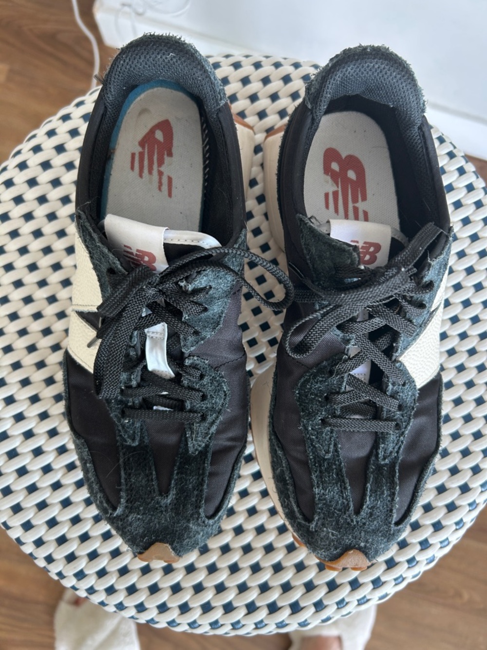 New Balance Black and White Classic Trainer Sneakers